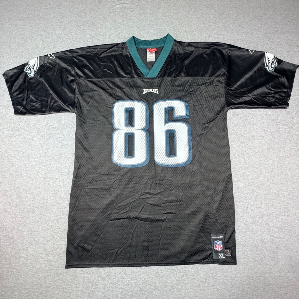 Reebok NFL Philadelphia Eagles Reggie Brown 86 Jersey Black Mens XL Football